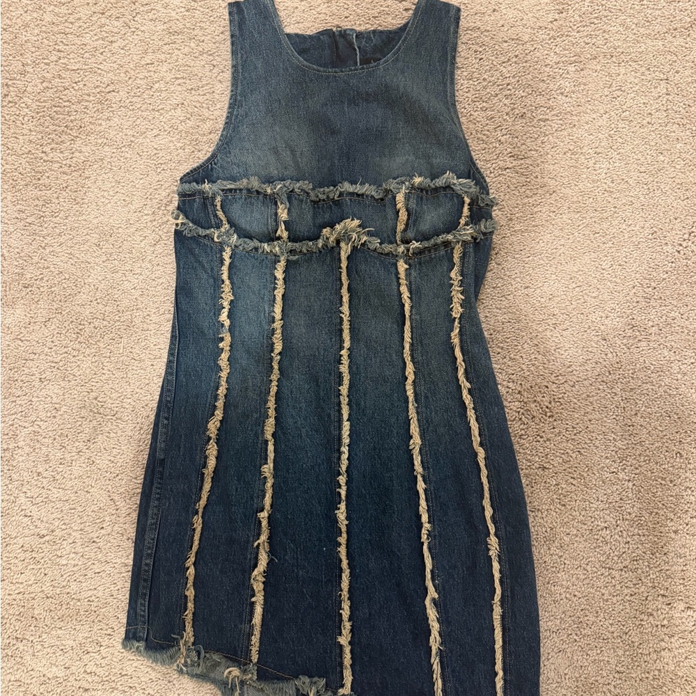h:ours Distressed Denim Mini Dress - Picture 2 of 3